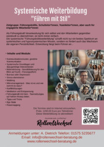 Flyer: Systemische Weiterbildung Führen mit Stil